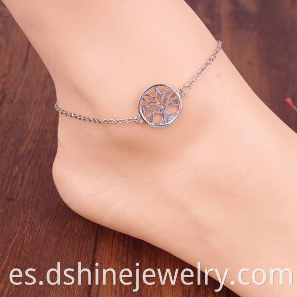 Round Trees Decorated Anklet